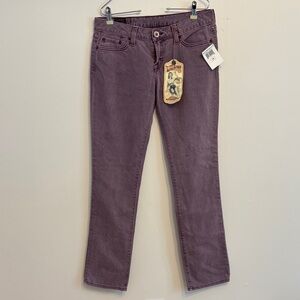 Lucky Brand Women's Straight Leg Jeans in Purple